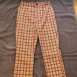 SHEIN Plaid Flare Pants